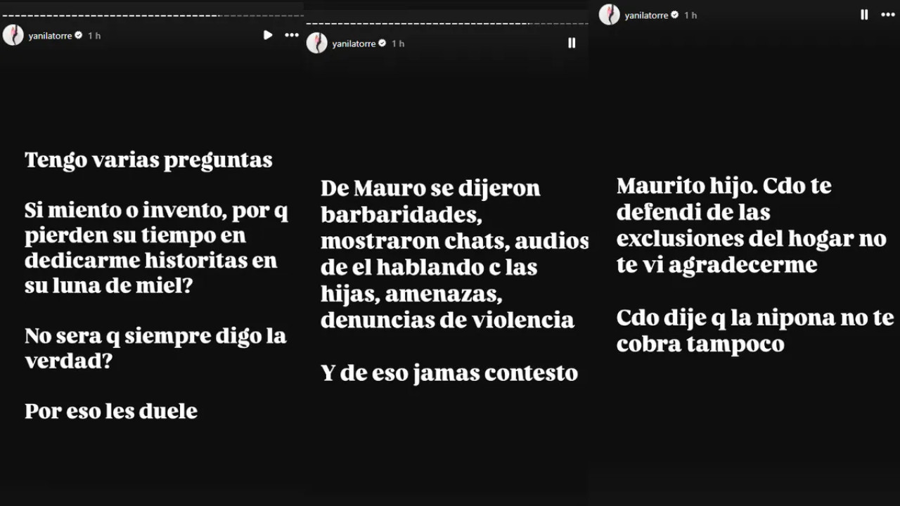 Las respuestas de Yanina Latorre a Mauro Icardi 2. Foto: Instagram.