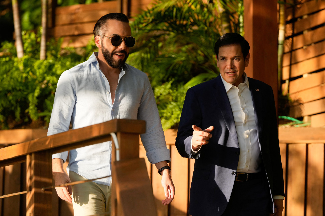 Nayib Bukele y Marco Rubio. Foto: Reuters.