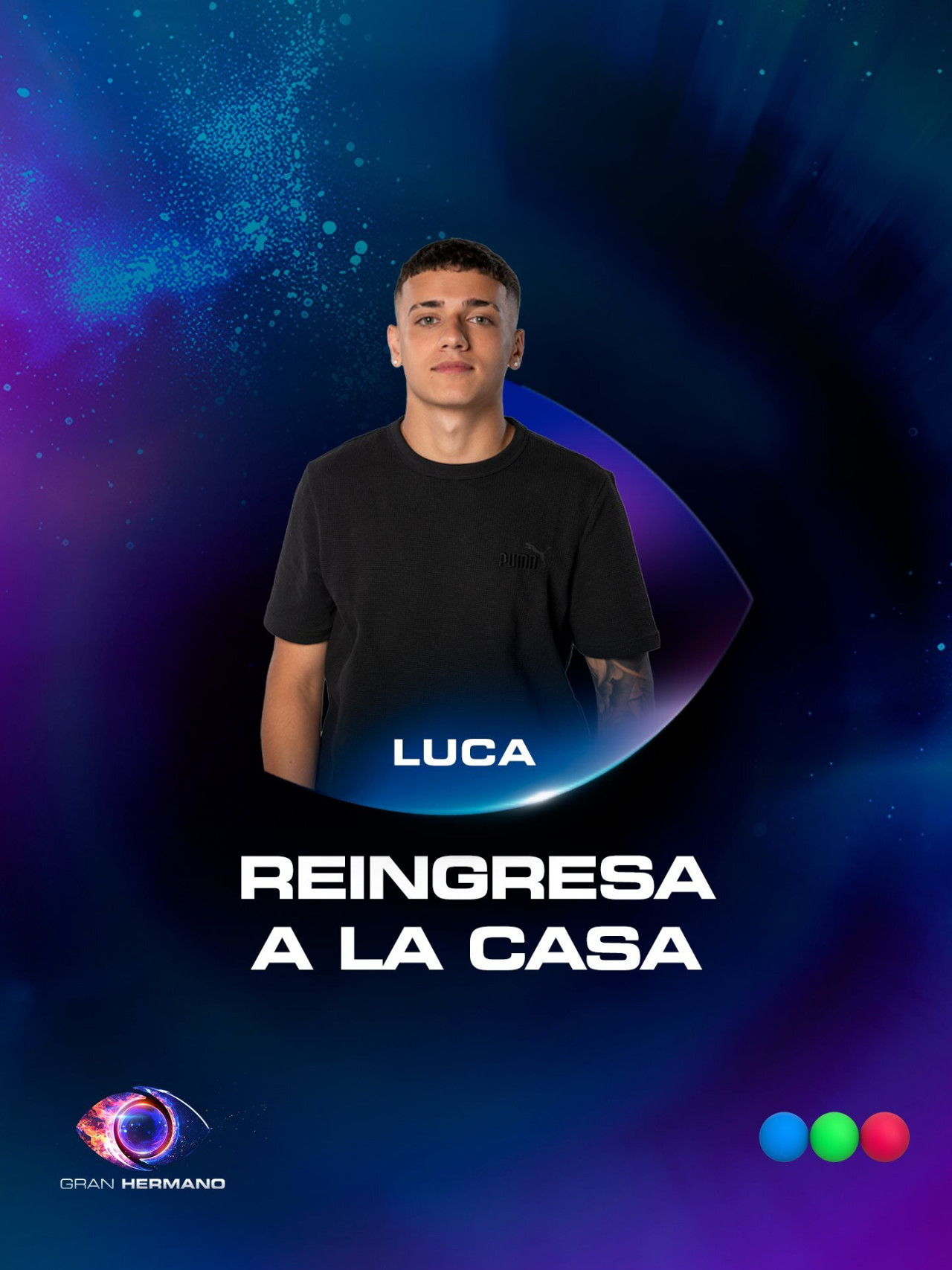 Luca reingresó a Gran Hermano en el repechaje. Foto: x GranHermanoAr.