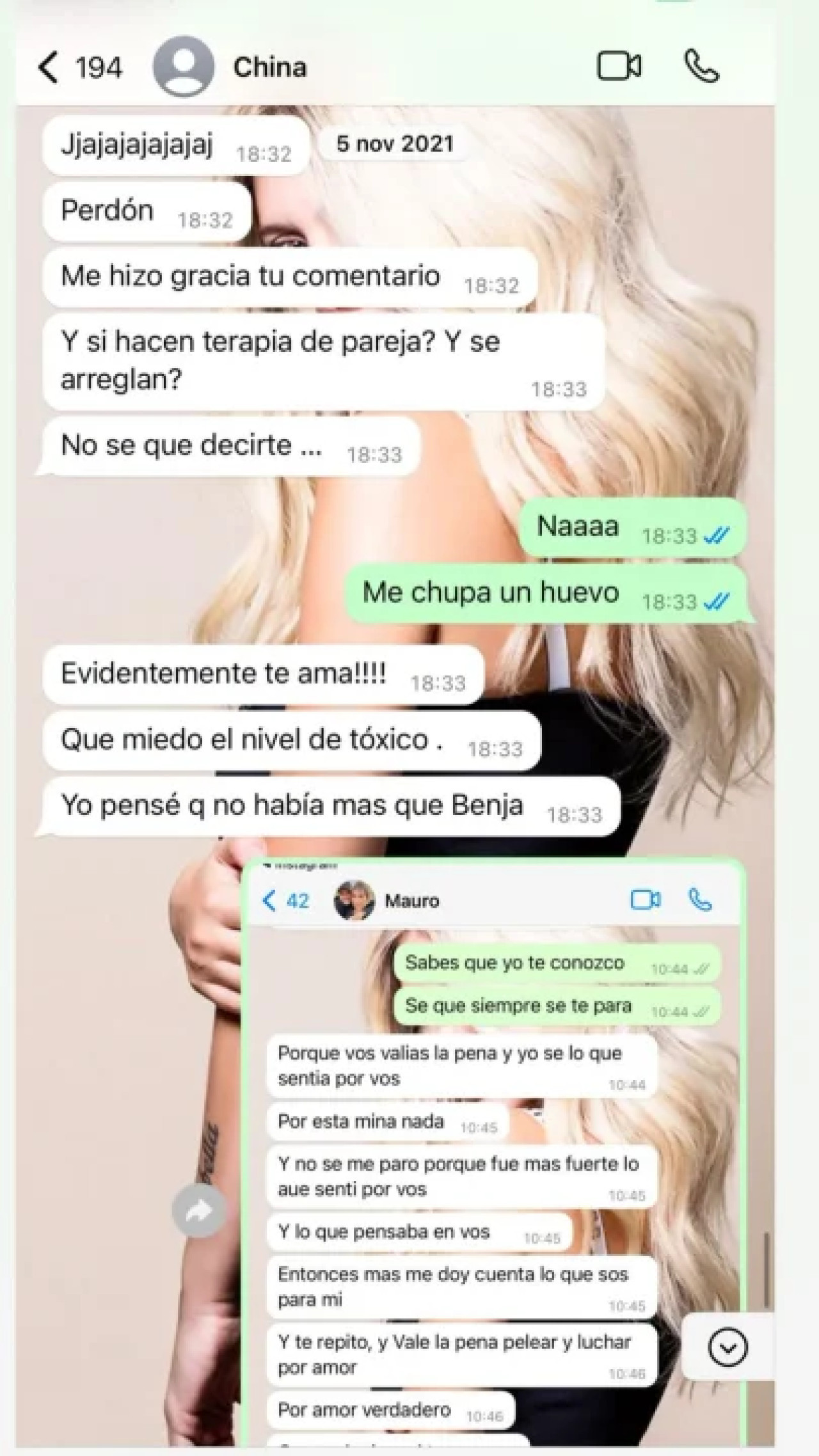 Nuevos chats entre la China Suárez y Wanda Nara. Foto: Instagram/yanilatorreok