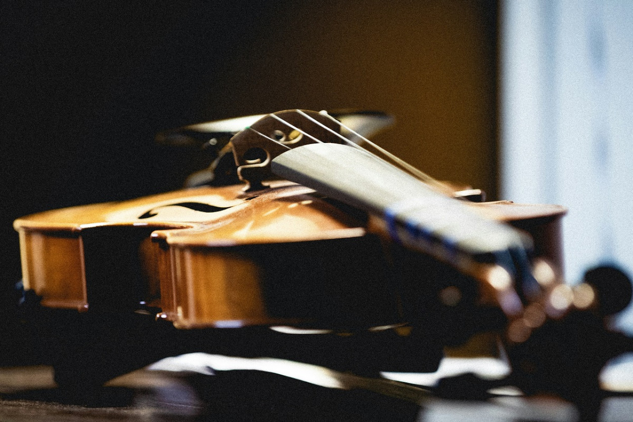 Violín; instrumento musical. Foto: Unsplash.