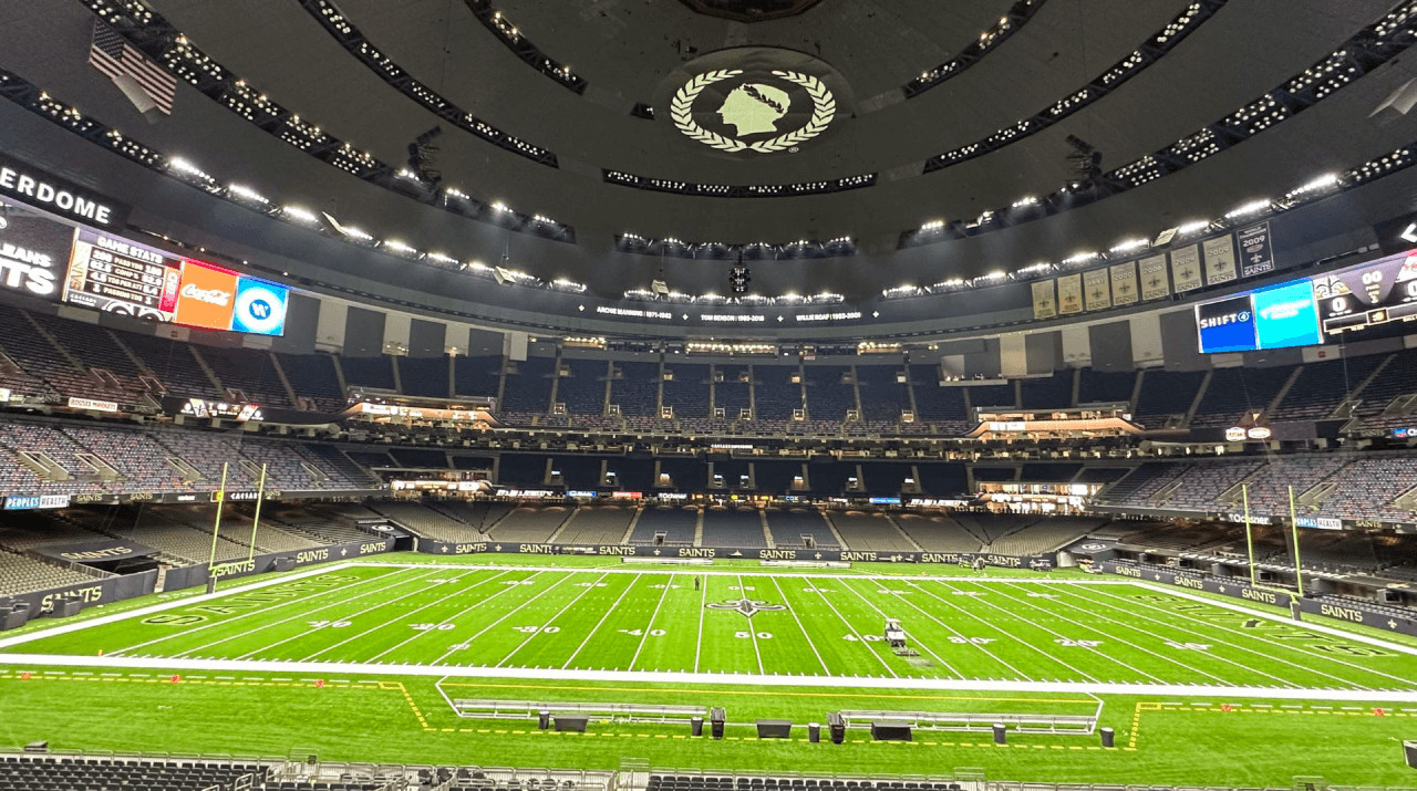 Estadio Caesars Superdome de Nueva Orleans, donde se disputará el Super Bowl LIX.