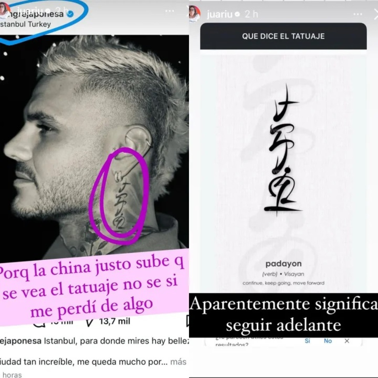 Significado del nuevo tatuaje de Mauro Icardi. Foto: NA - @juariu.