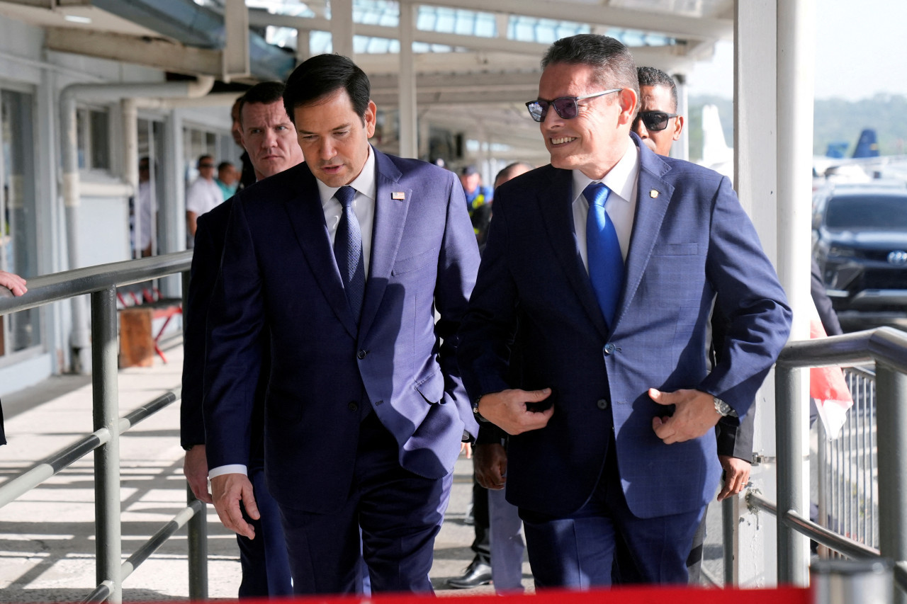 Marco Rubio en su visita a Panamá. Foto: Reuters/Mark Schiefelbein.