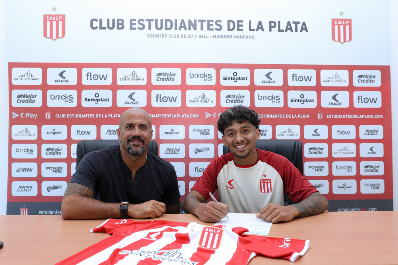 Cristian Medina, nuevo refuerzo de Estudiantes. Foto: X @EdelpOficial.