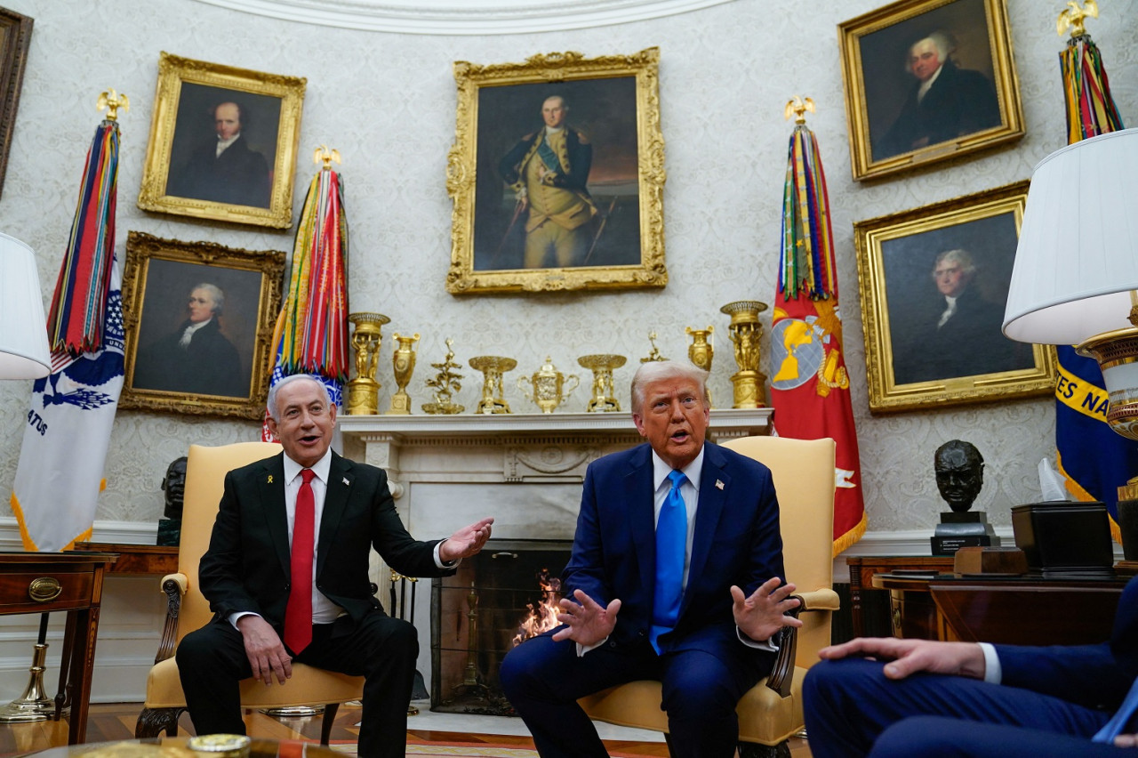 Benjamín Netanyahu junto a Donald Trump. Foto: Reuters/Elizabeth Frantz