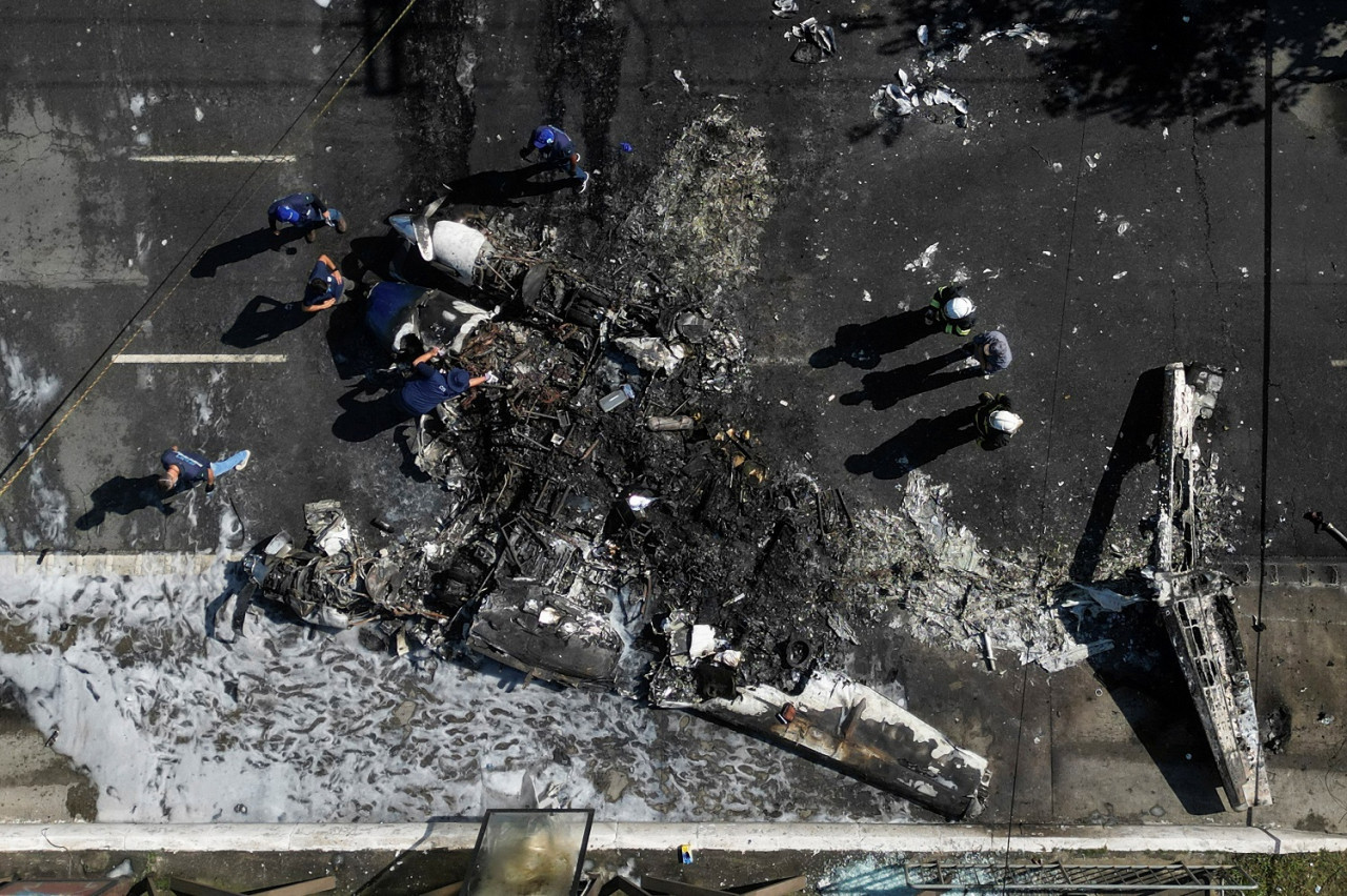 Una avioneta impactó contra un colectivo en Brasil. Foto: Reuters/Tuane Fernandes