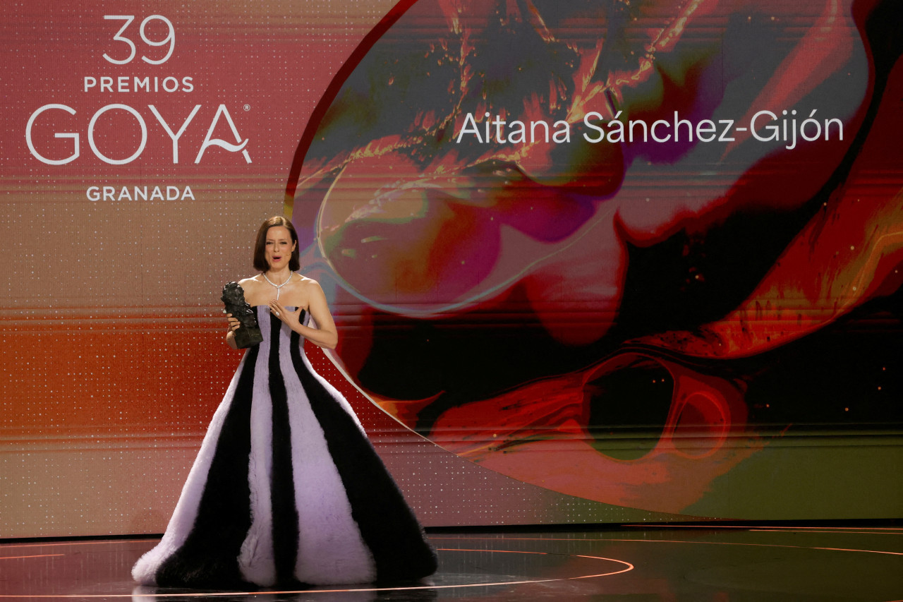 Aitana Sánchez-Gijón en los Premios Goya. Foto: Reuters.