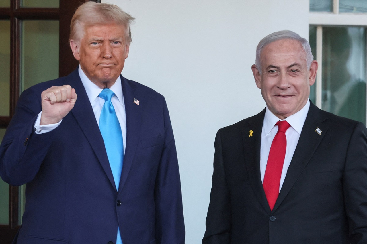 Donald Trump y Benjamín Netanyahu. Foto: Reuters (Leah Millis)