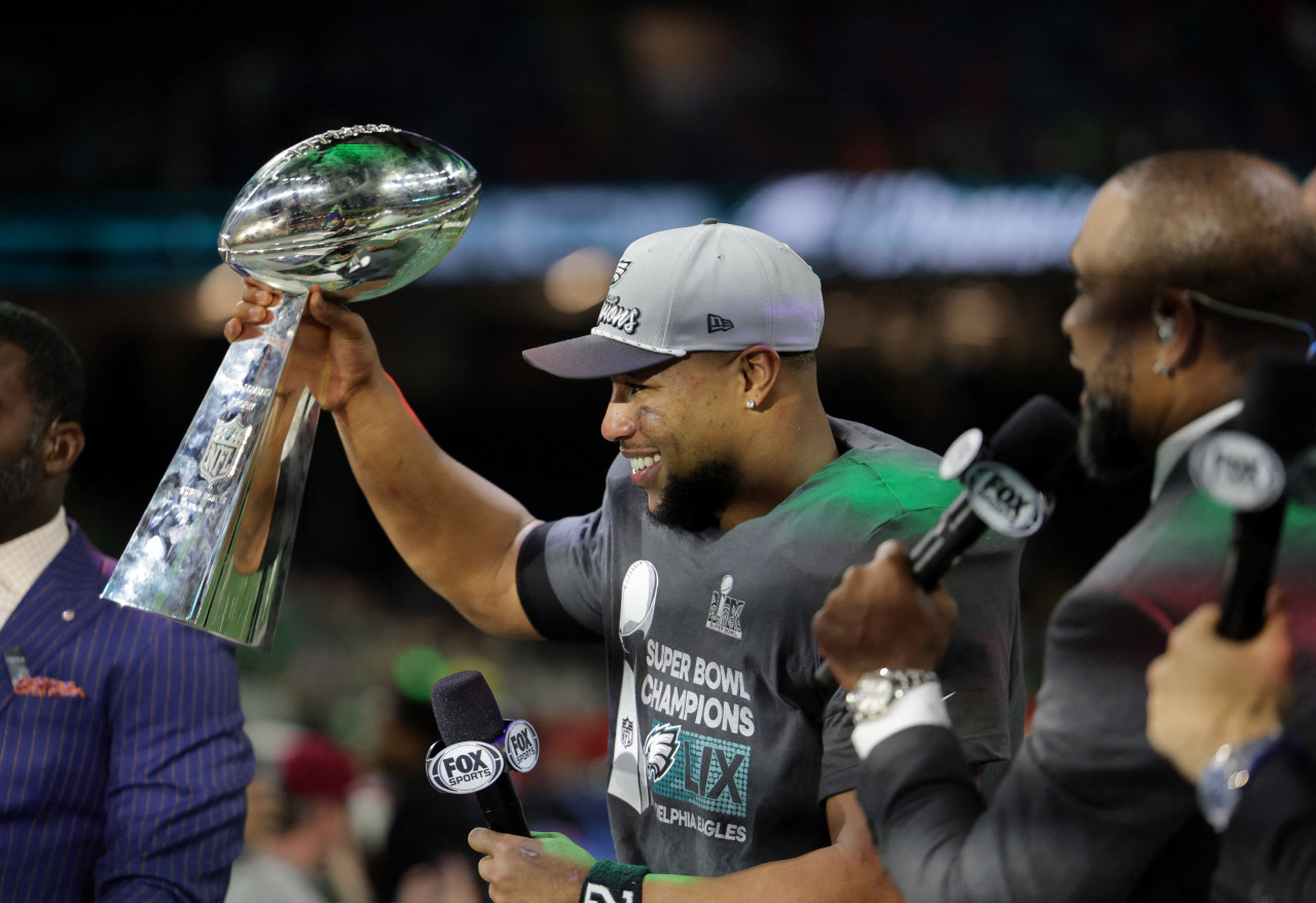 Philadelphia Eagles se consagró campeón del Super Bowl 2025. Foto: Reuters/Mike Segar.