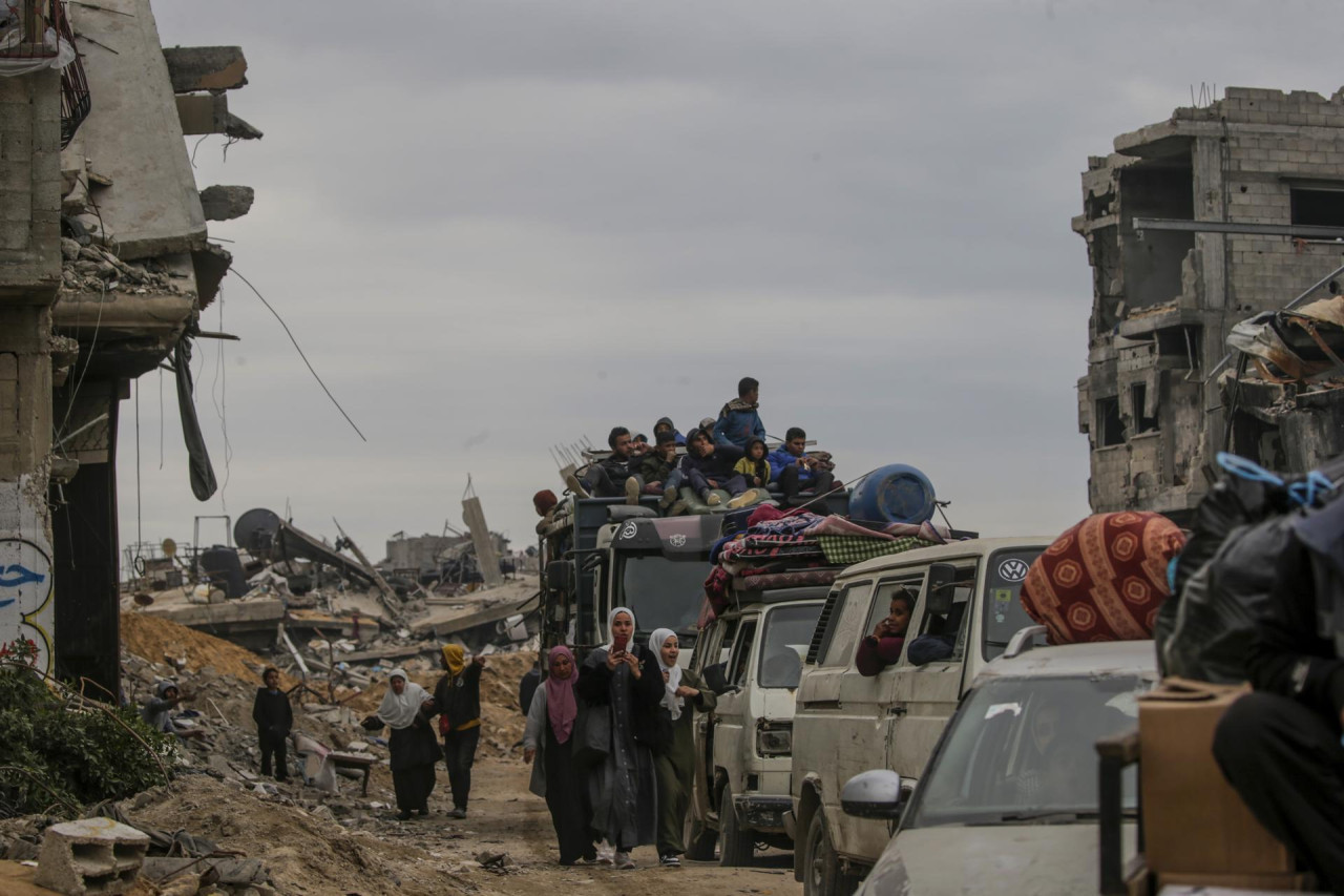 Palestinos en la Franja de Gaza. Foto: EFE (Mohamed Saber)