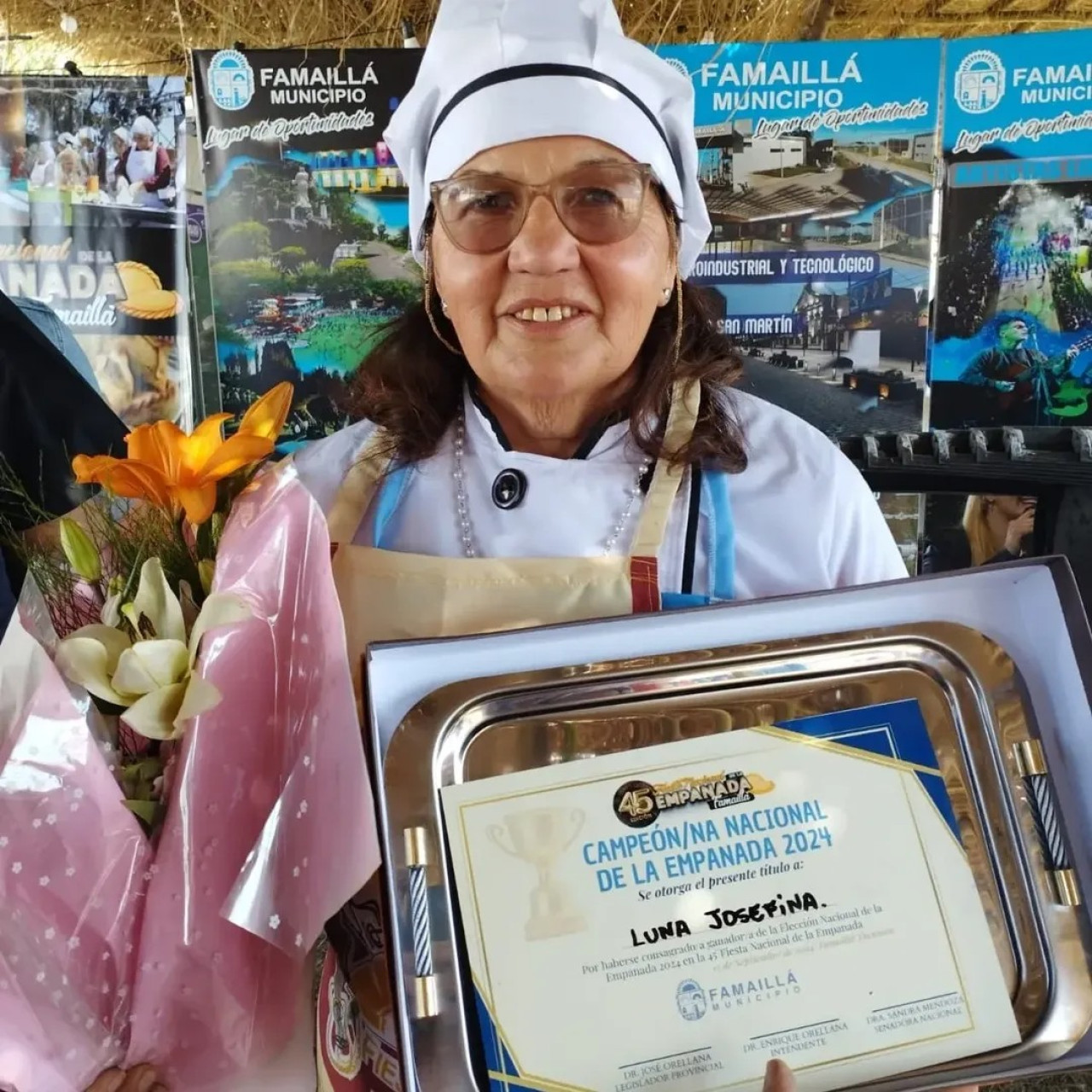 Josefina Luna, ganadora de la Fiesta Nacional de la Empanada 2024. Foto: Municipalidad de Famaillá