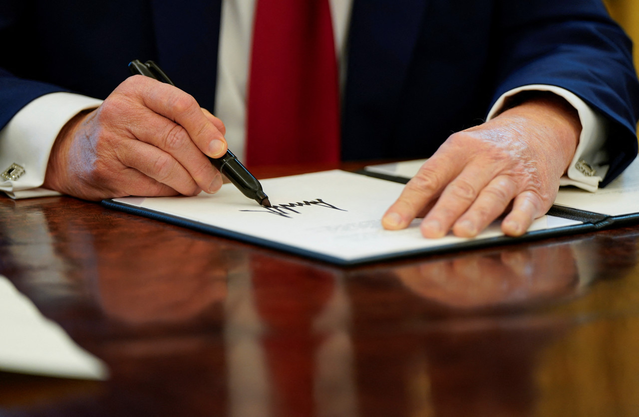 Donald Trump firmará una orden ejecutiva. Foto: Reuters/Elizabeth Frantz