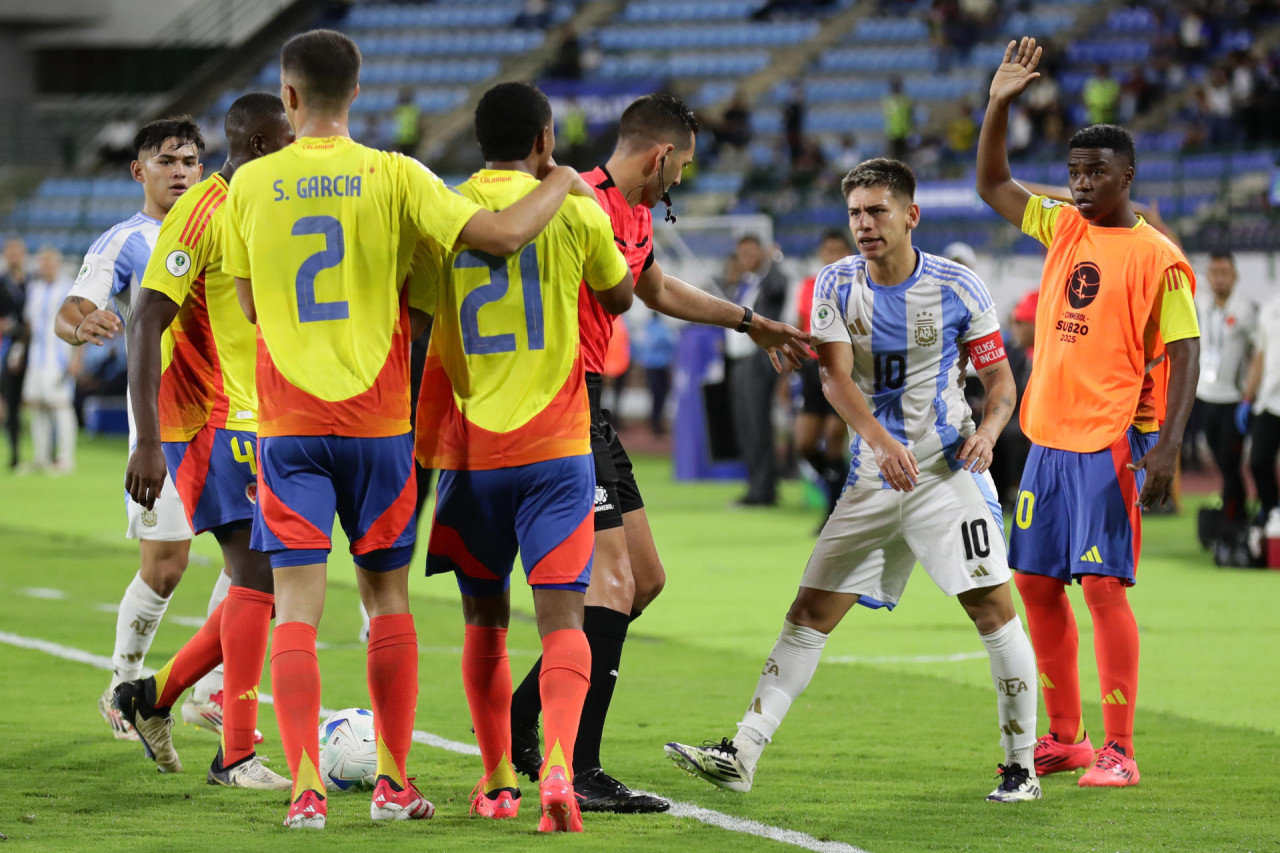 Claudio Echeverri; Argentina Sub 20. Foto: EFE (Ronald Pena)