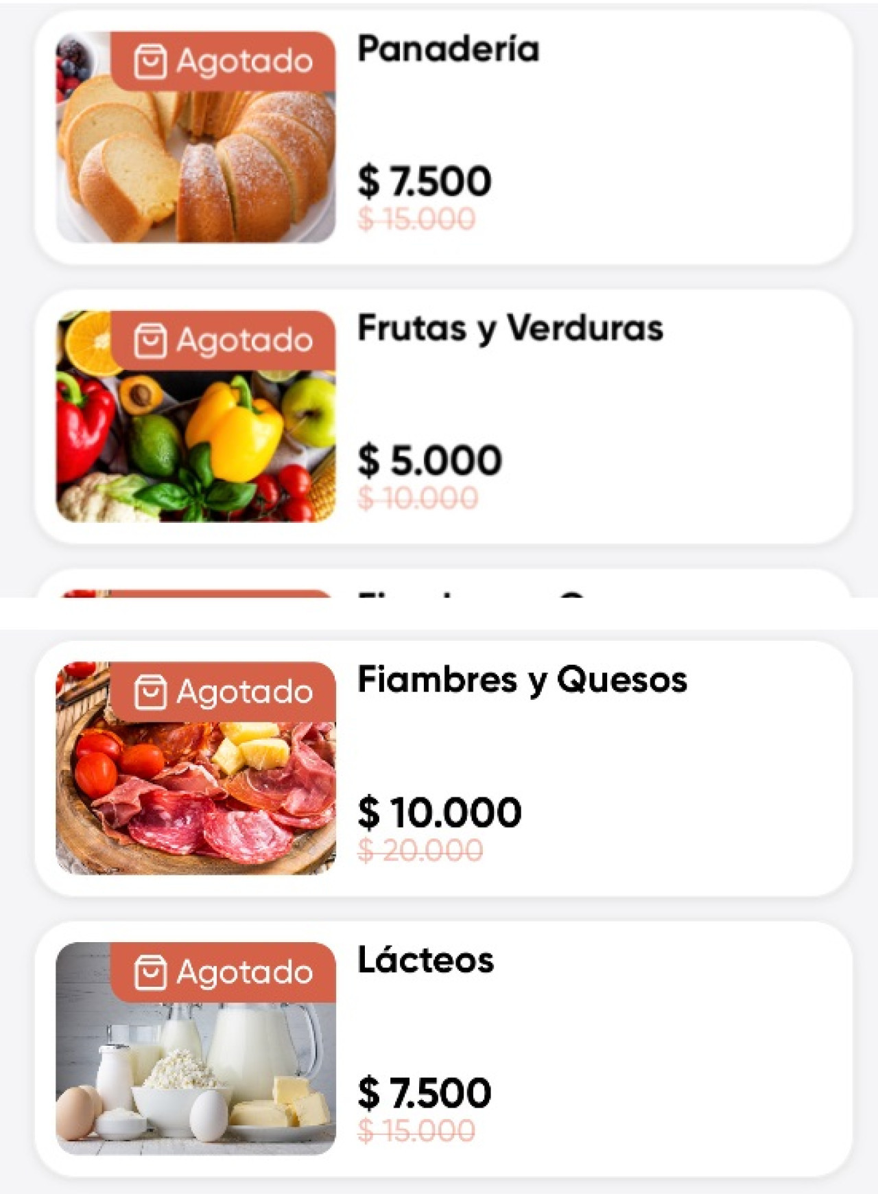 Las 4 opciones que ofrece Cheaf y sus precios. Foto captura