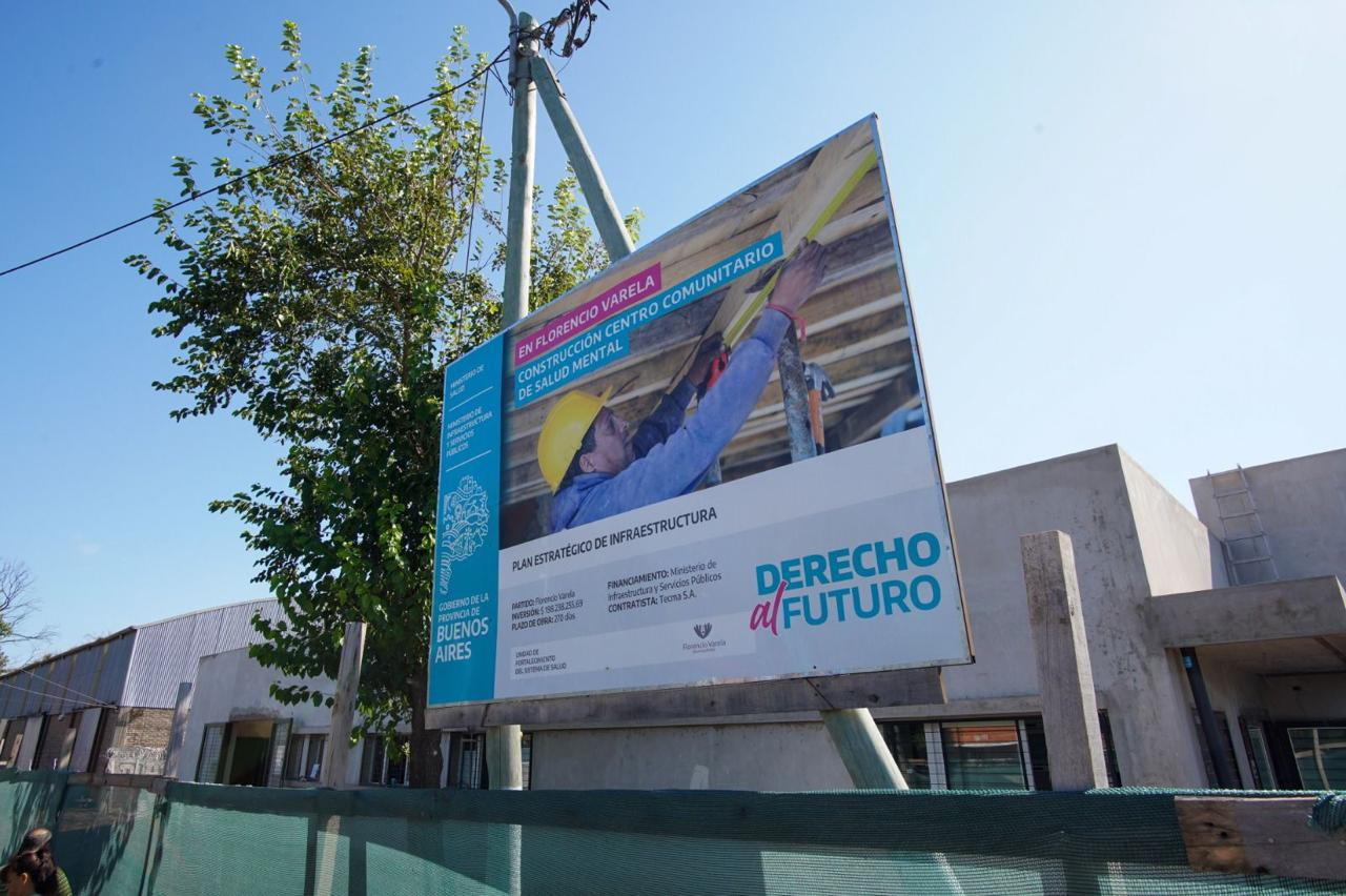 Avances en la edificación del Centro Comunitario de Salud Mental en Florencio Varela.