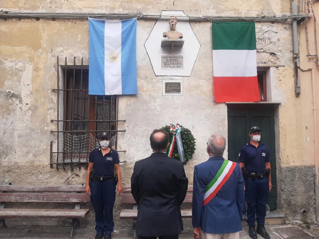 En Oneglia se realiza la " Festa della bandiera argentina". Foto: X @italianofilos