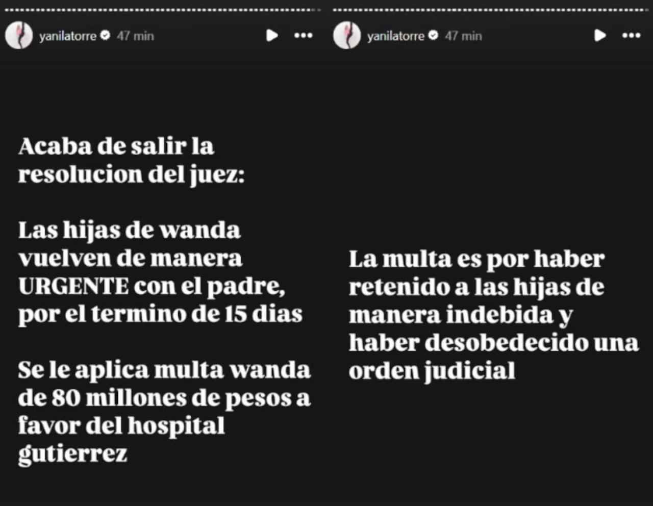 Yanina Latorre habló de la resolución del juez. Foto: Instagram.