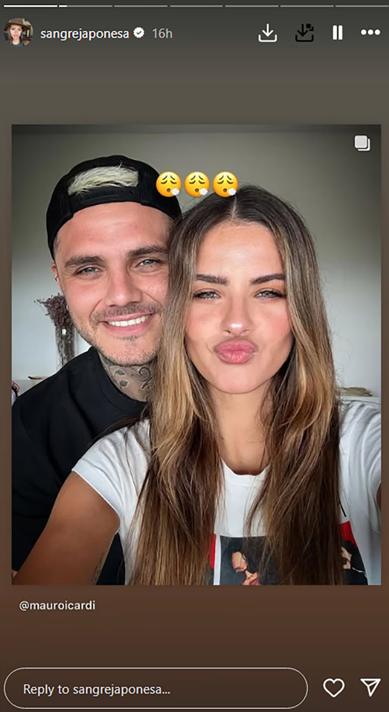 Las historias de Mauro Icardi tras el fallo de la Justicia. Fotos: Instagram.