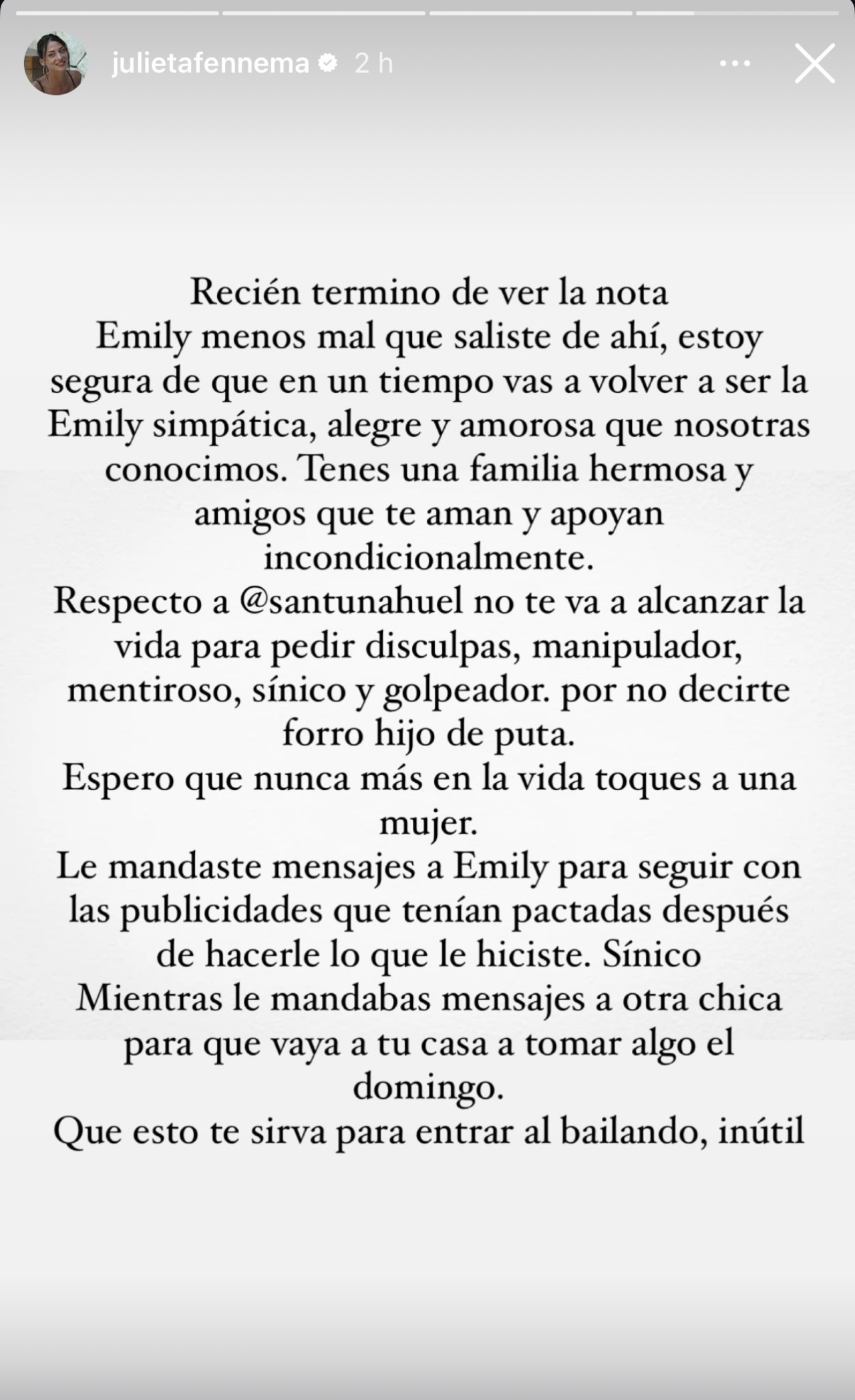 El apoyo de los participantes de Love is Blind a Emily en Instagram tras la denuncia contra Santiago. Foto Instagram