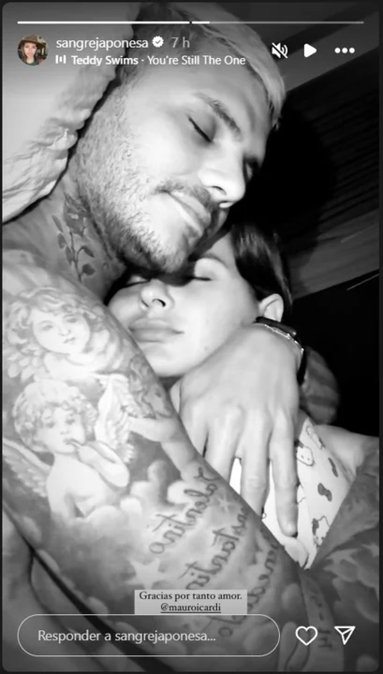 El romántico posteo de la China Suárez y Mauro Icardi en el Día de los Enamorados. Foto: @sangrejaponesa.