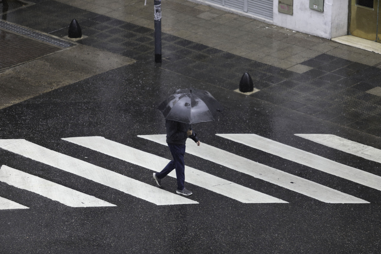 Lluvias en Buenos Aires. Foto: NA / Daniel Vides