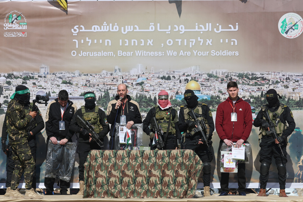 Nueva liberación de rehenes israelíes en Gaza. Foto: REUTERS.