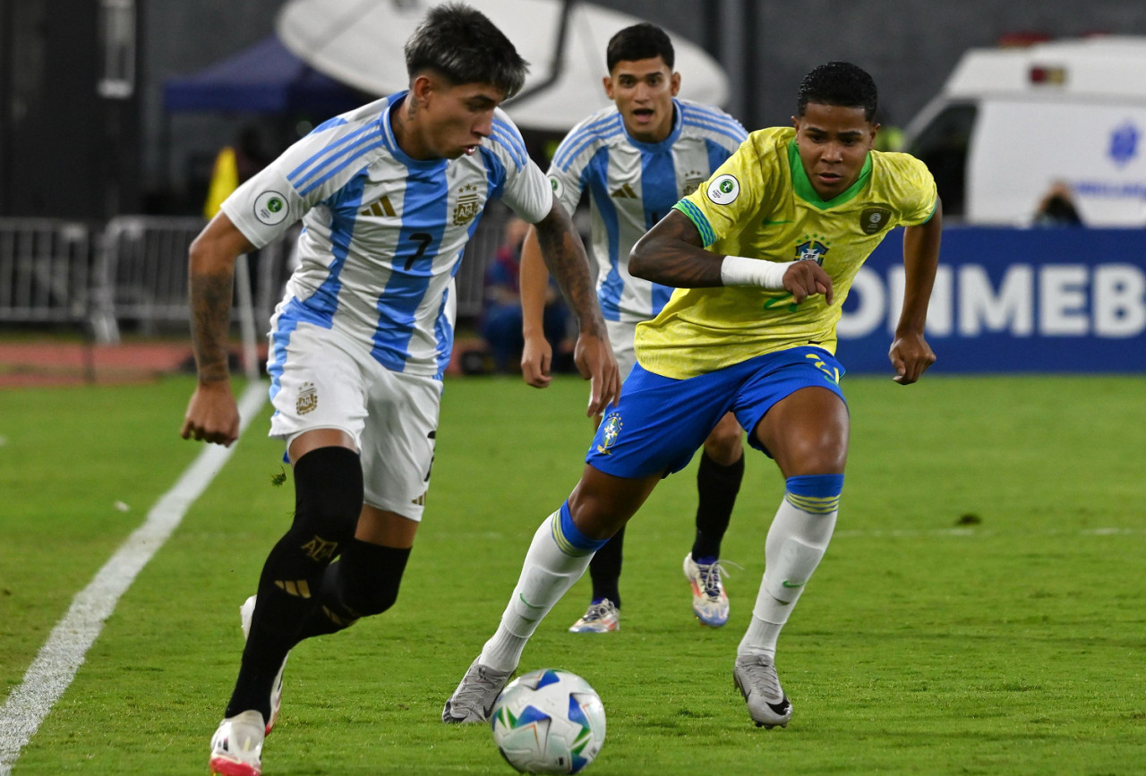 Argentina vs Brasil; Sudamericano Sub 20 2025. Foto: X @Argentina