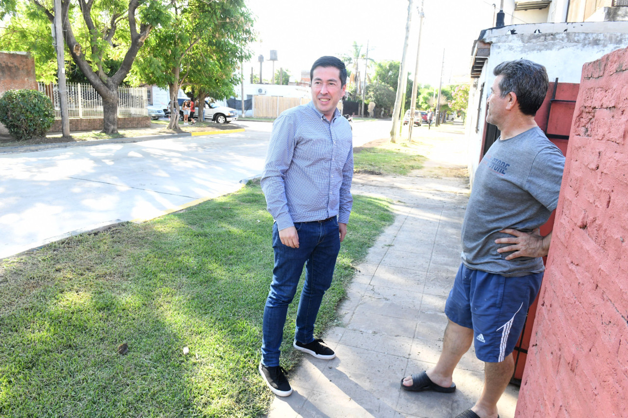 Leonardo Nardini inauguró el pavimento de la calle Eustaquio Frías.