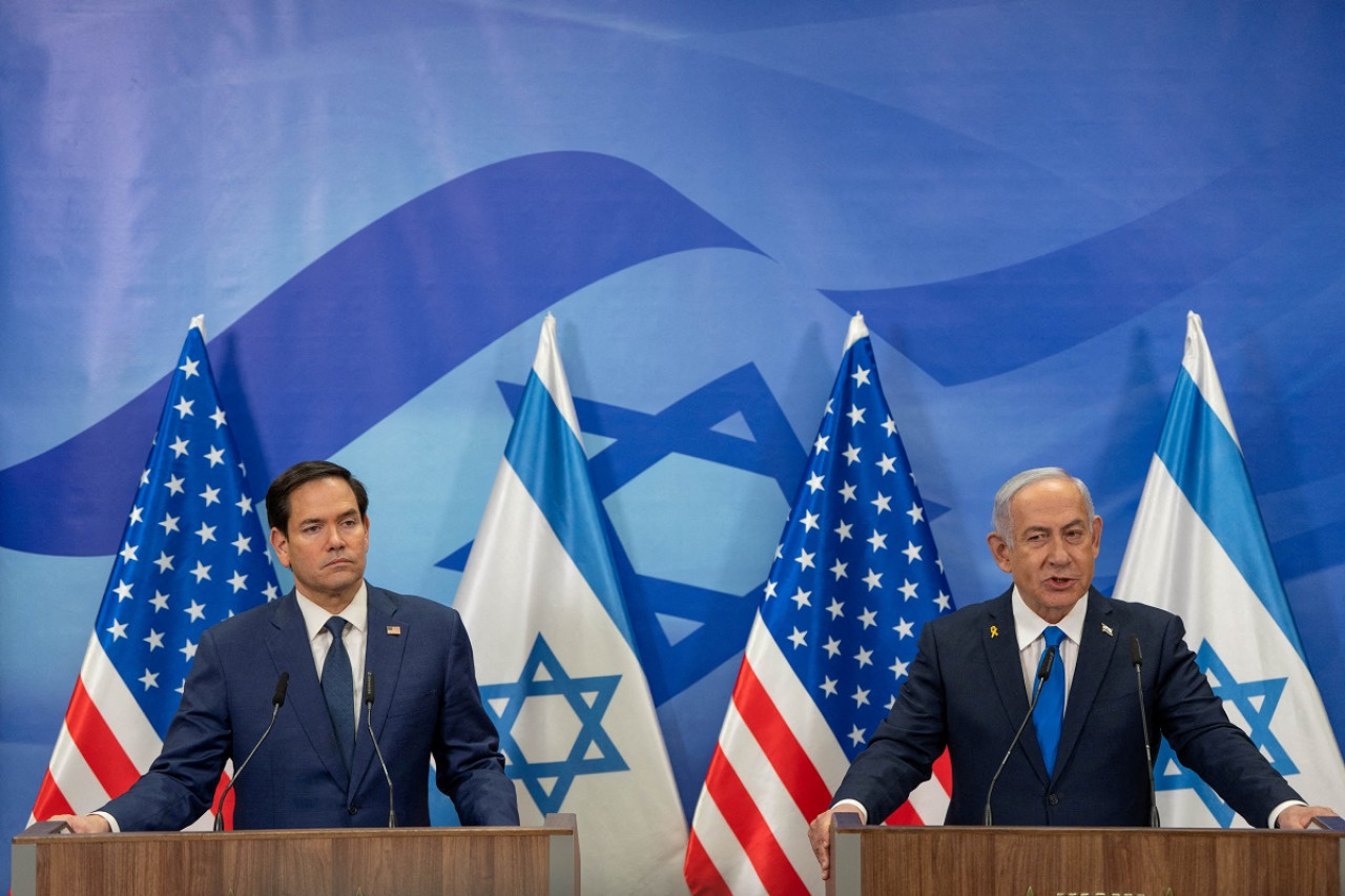 Marco Rubio y Benjamín Netanyahu. Foto: Reuters (Ohad Zwigenberg)