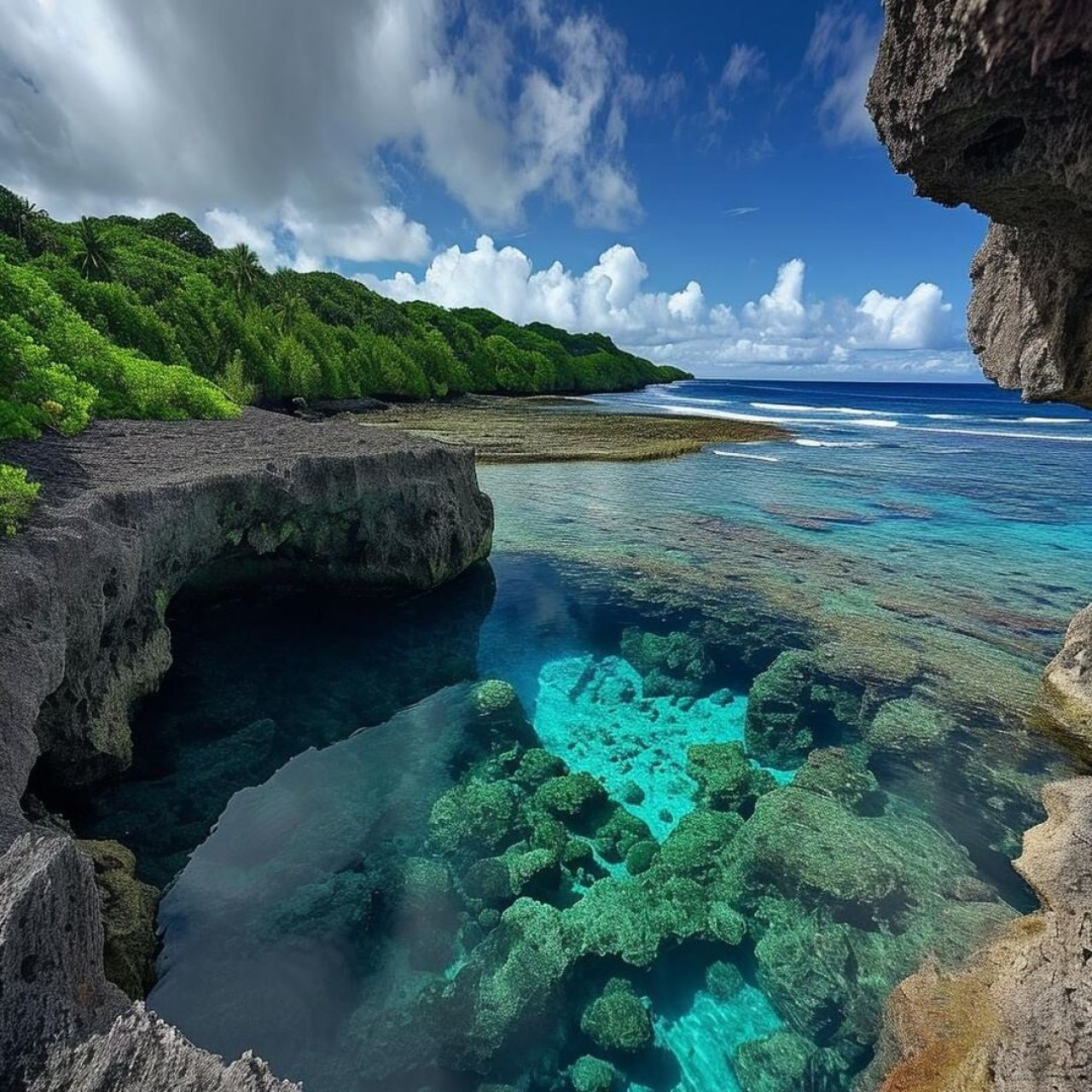 Nauru, la isla nación perdida en el Pacífico. Foto X @RenderNature