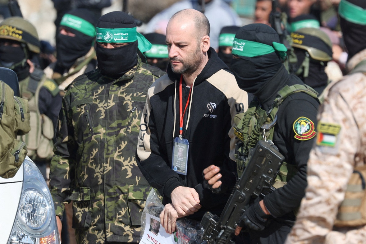 Iair Horn, rehén argentino liberado por Hamás. Foto: Reuters (Hatem Khaled)