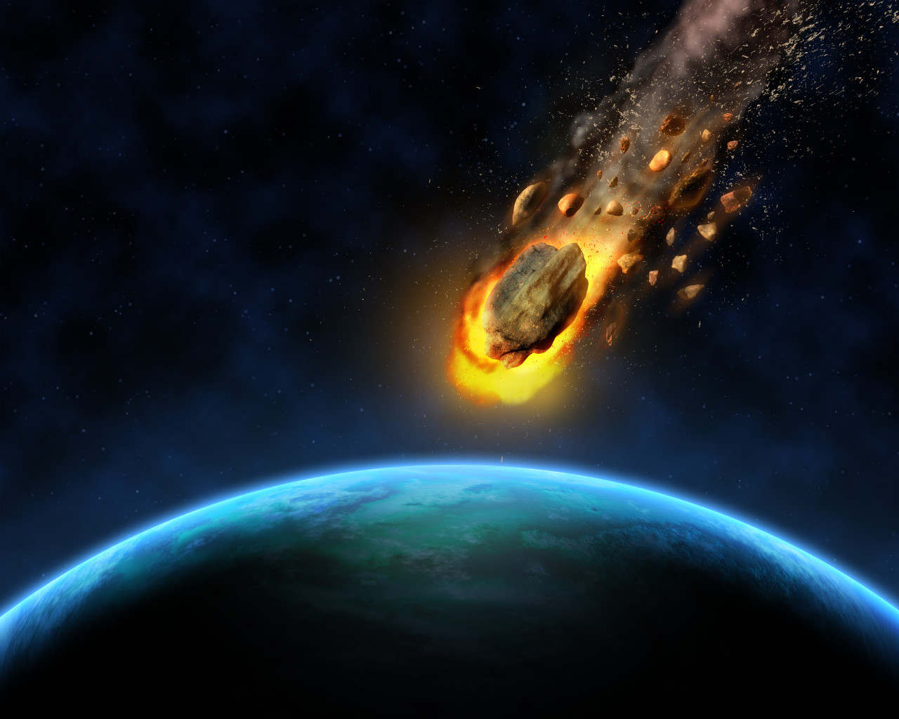 Un asteroide que podría impactar contra la Tierra. Foto: Freepik.