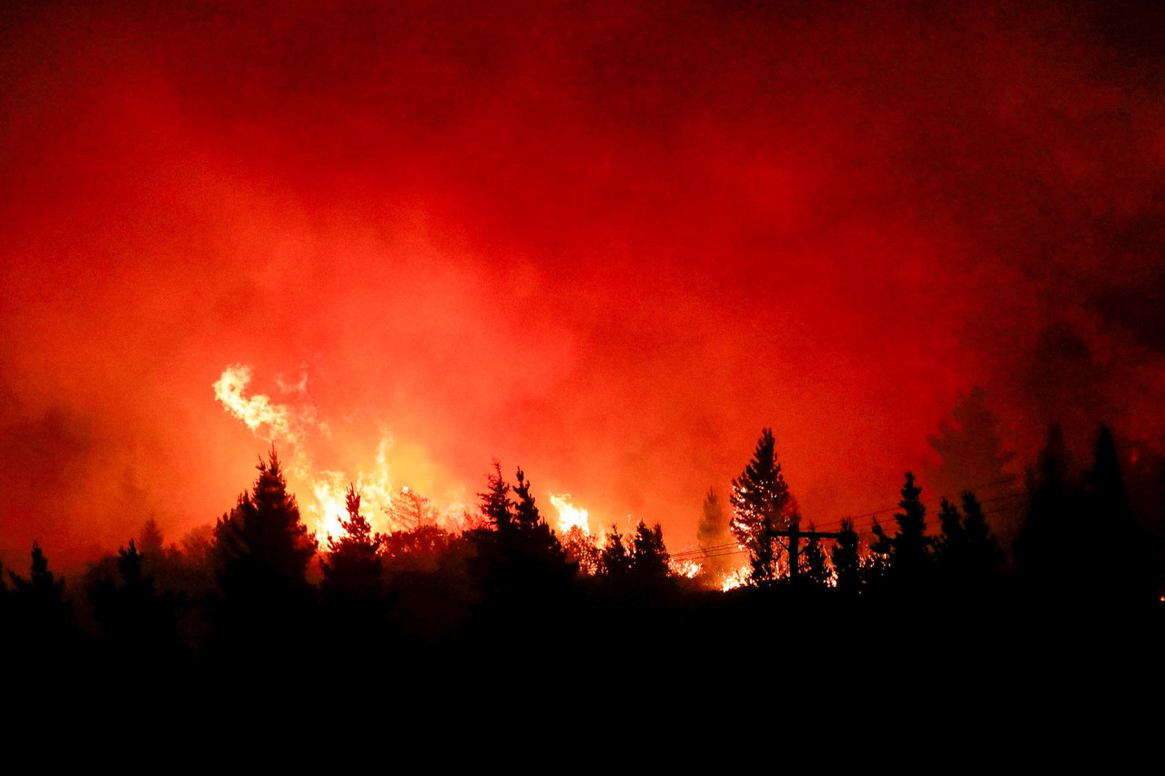 Incendios forestales en la Patagonia. Foto: EFE (Greenpeace)