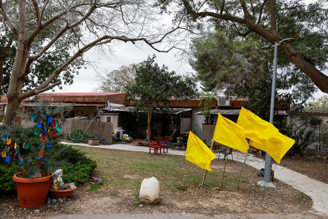 La casa de la familia Bibas en el kibutz Nir Oz. Foto: Reuters.