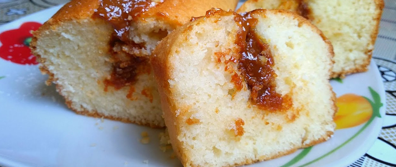 Budín con dulce de leche. Foto: YouTube