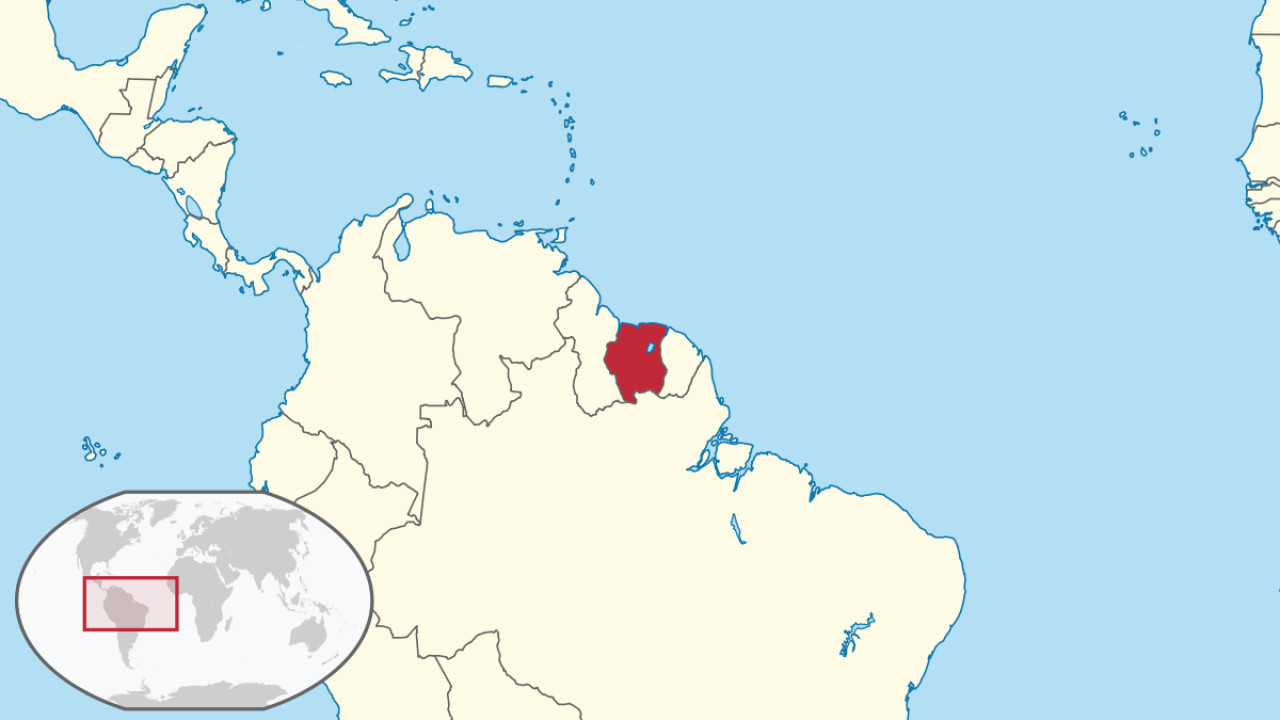 Dónde queda Surinam. Foto wiktionary