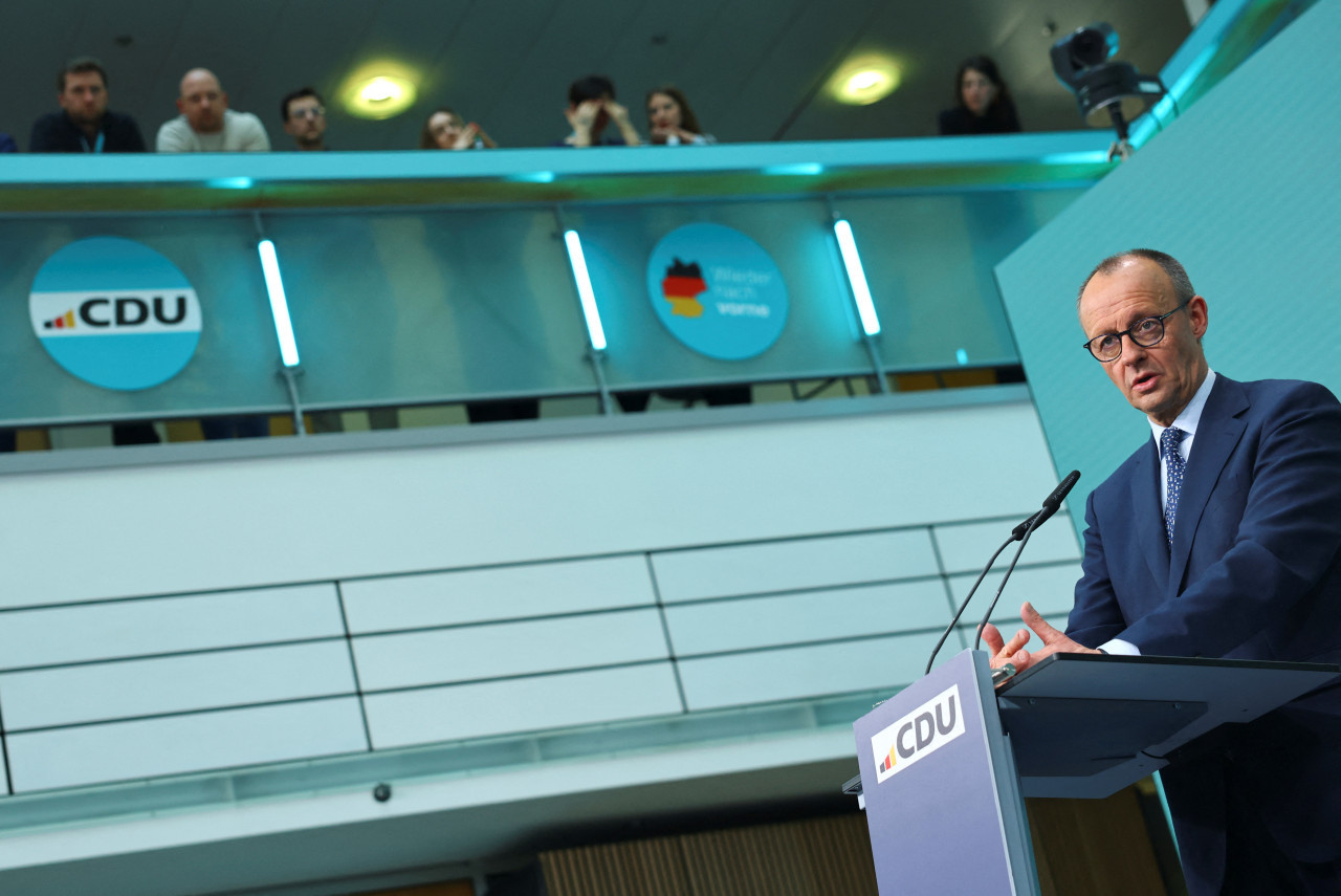 Friedrich Merz, canciller de Alemania. Foto: Reuters/Fabrizio Bensch.