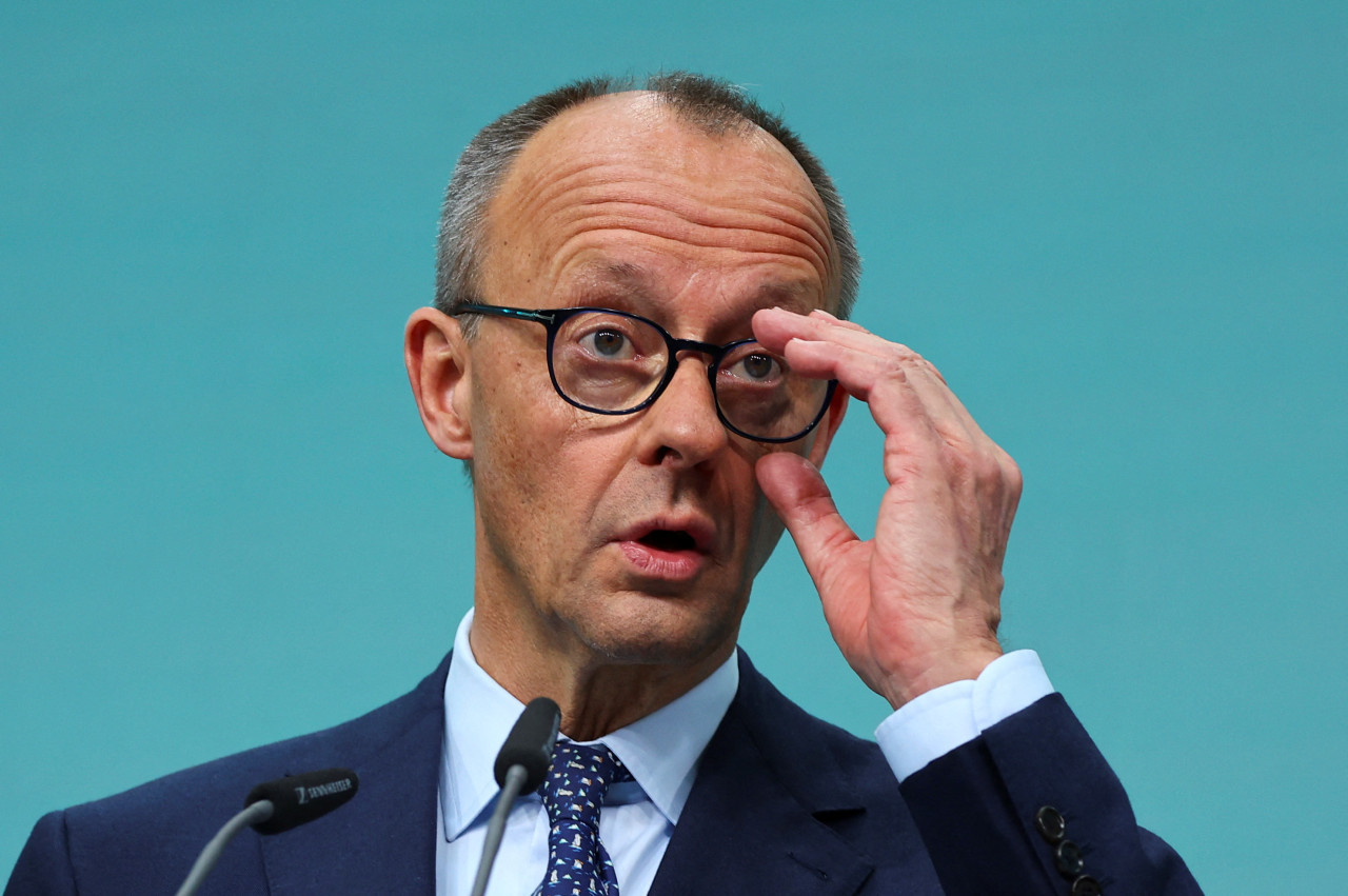 Friedrich Merz, canciller de Alemania. Foto: Reuters/Fabrizio Bensch.