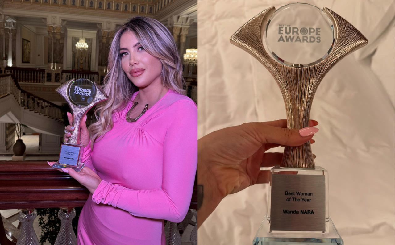 Wanda Nara ganó el premio a la Mujer del Año en Estambul. Fotos: Instagram.