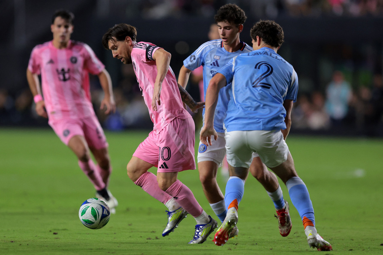 Lionel Messi en el Inter Miami vs New York City. Foto: REUTERS.