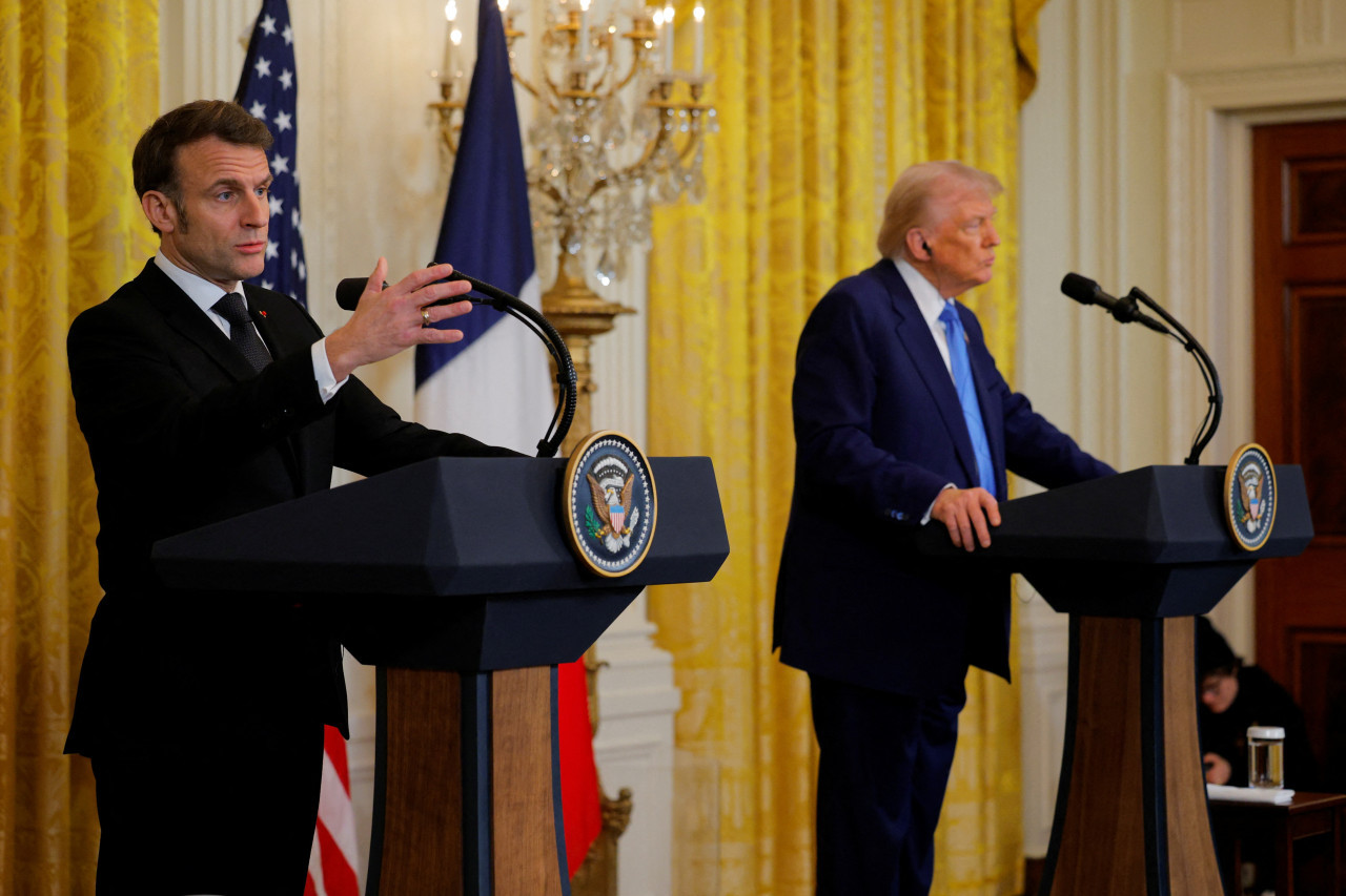 Emmanuel Macron y Donald Trump. Foto: REUTERS.