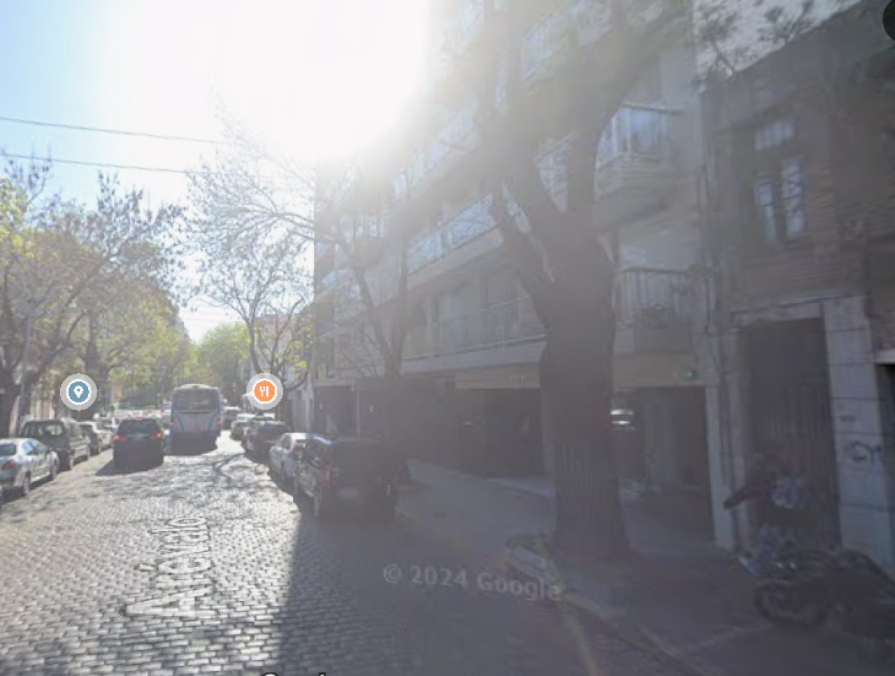 La calle Arévalo al 1300, donde los tres uruguayos fueron drogados y asaltados por mujeres. Foto: Google Maps.