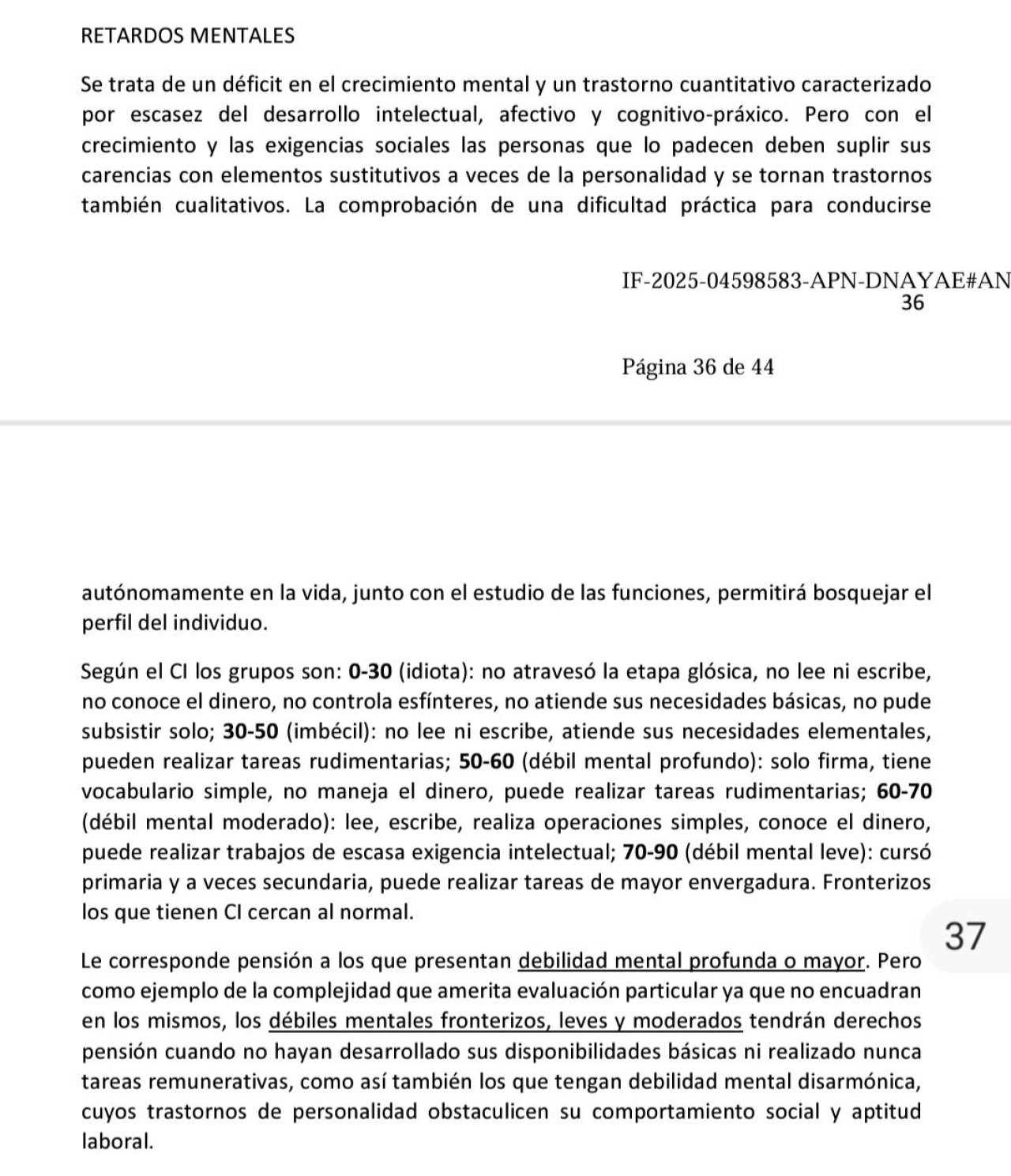 Los polémicos términos que se usaron en una resolución del Gobierno sobre discapacidad.