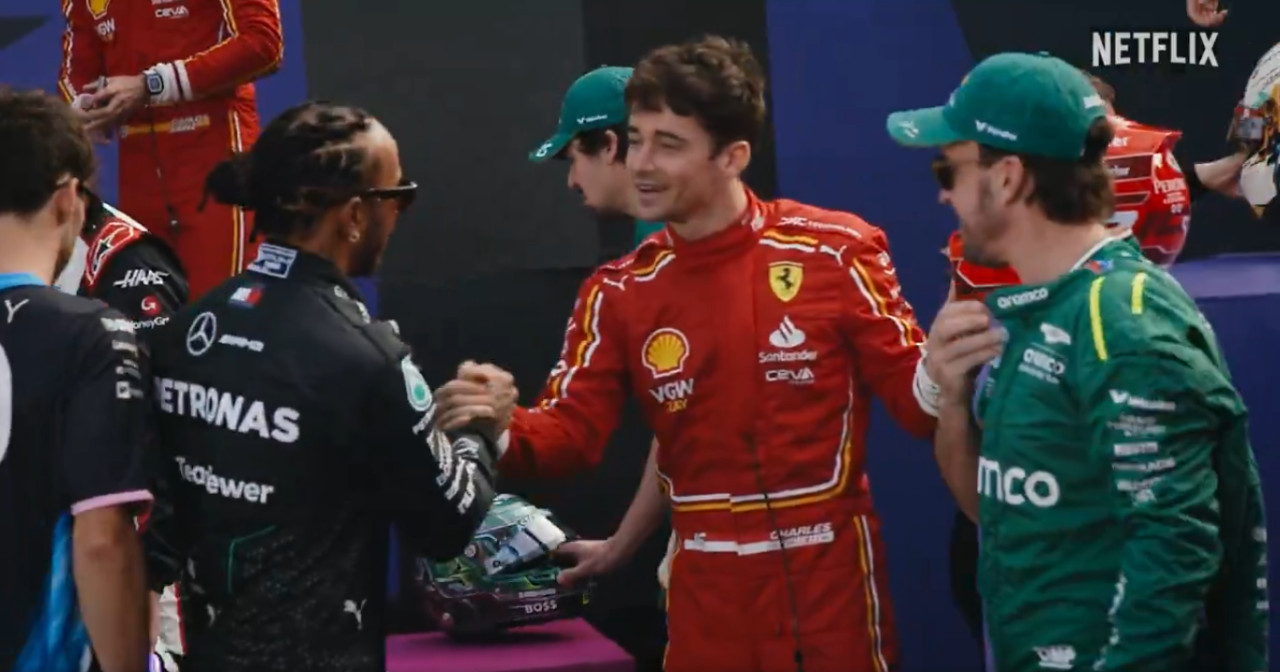 Lewis Hamilton pasó a Ferrari en 2025. Foto: Captura Netflix.