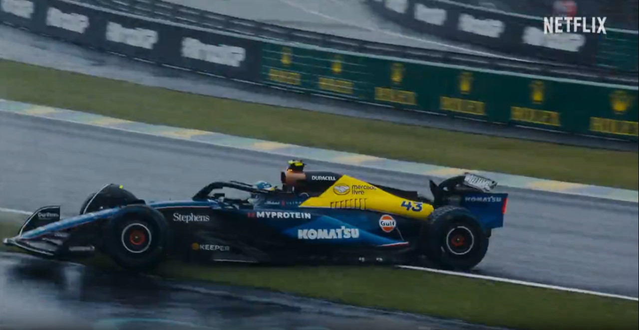 El accidente de Franco Colapinto en Brasil. Foto: Captura Netflix.