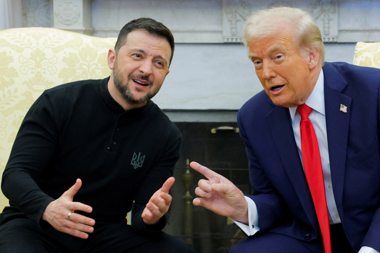 Donald Trump se reunió con Volodimir Zelenski. Foto: Reuters/Brian Snyder