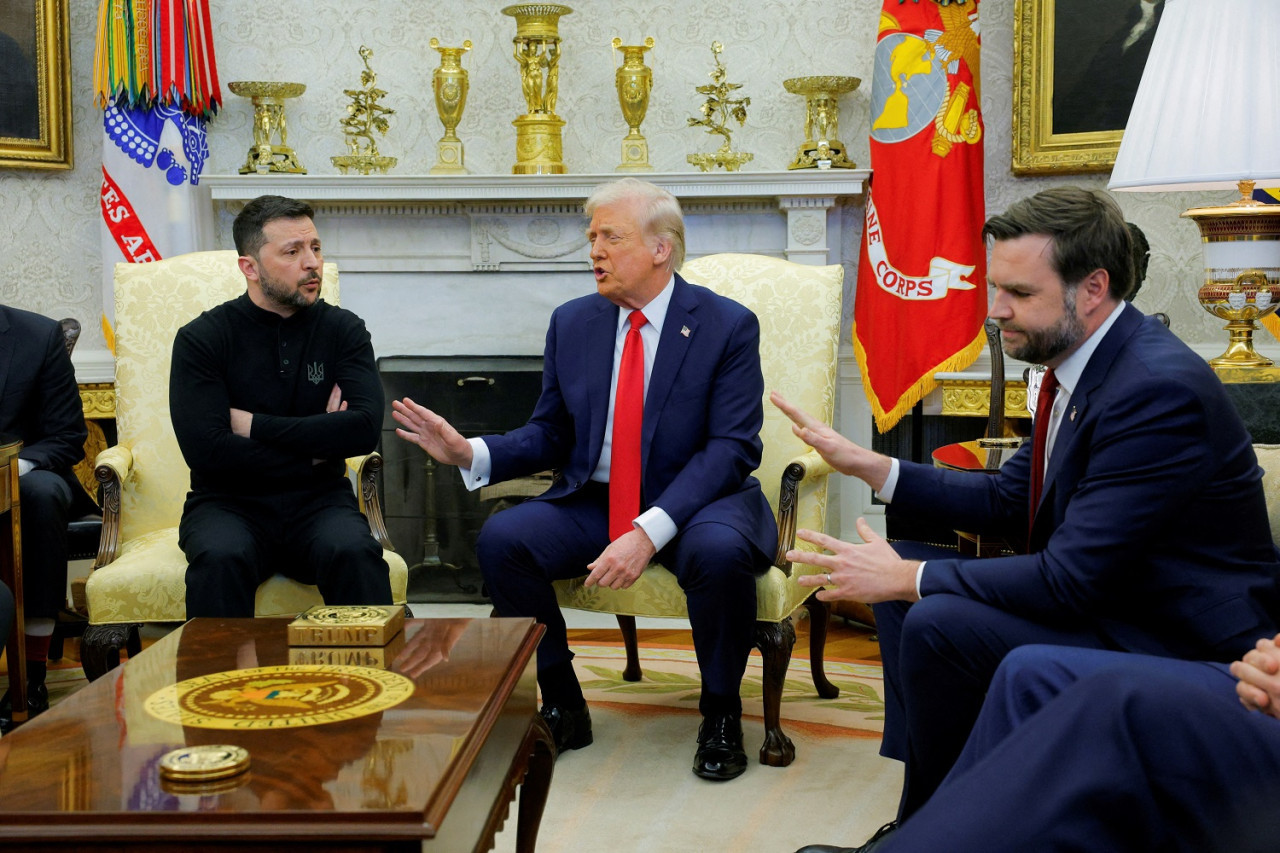 Donald Trump se reunió con Volodimir Zelenski. Foto: Reuters/Brian Snyder