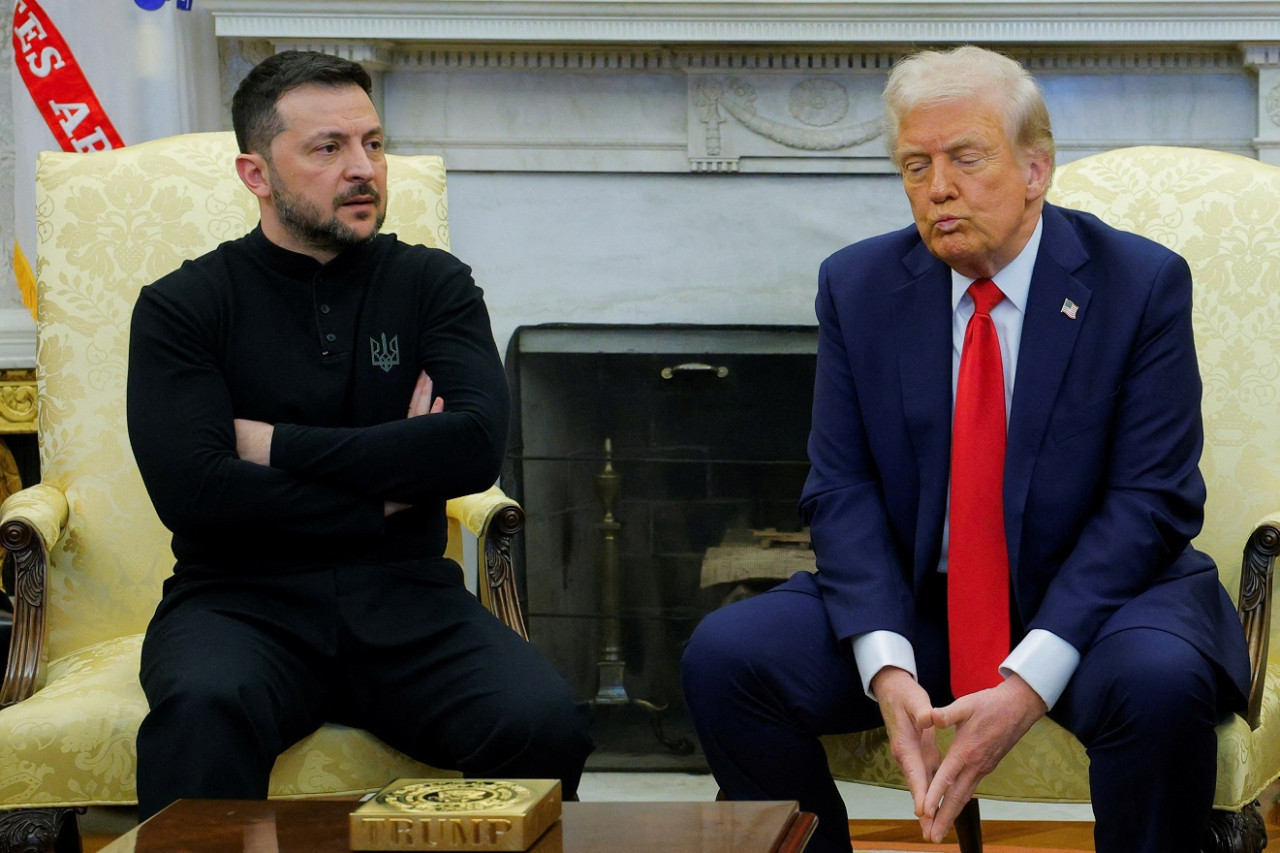 Donald Trump se reunió con Volodimir Zelenski. Foto: Reuters/Brian Snyder