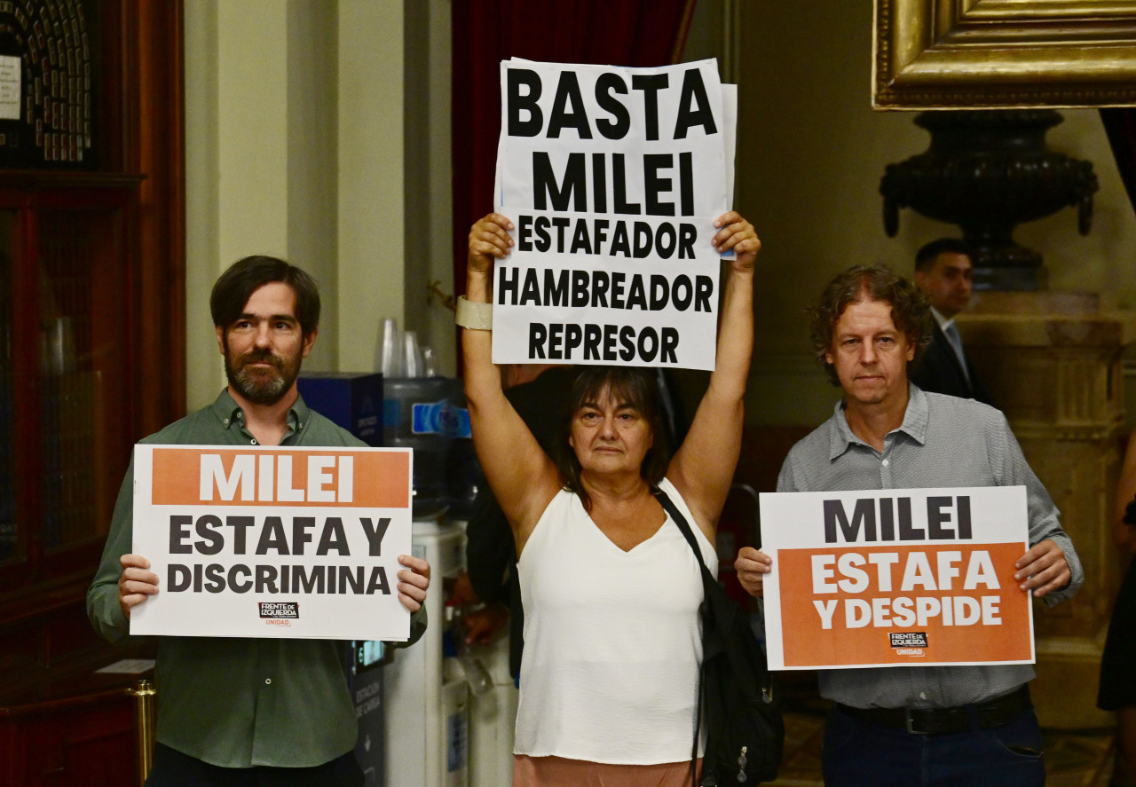 La izquierda se hace presente en la apertura de sesiones ordinarias en el Congreso. Foto: NA/Maximilaino Luna